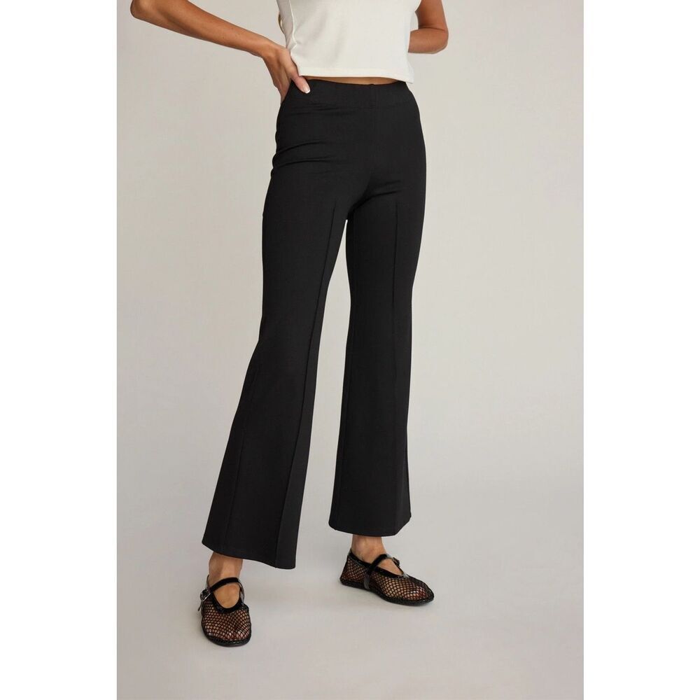 NWT! Sunday Ritual Black Emily Flare Leg Pants Large
